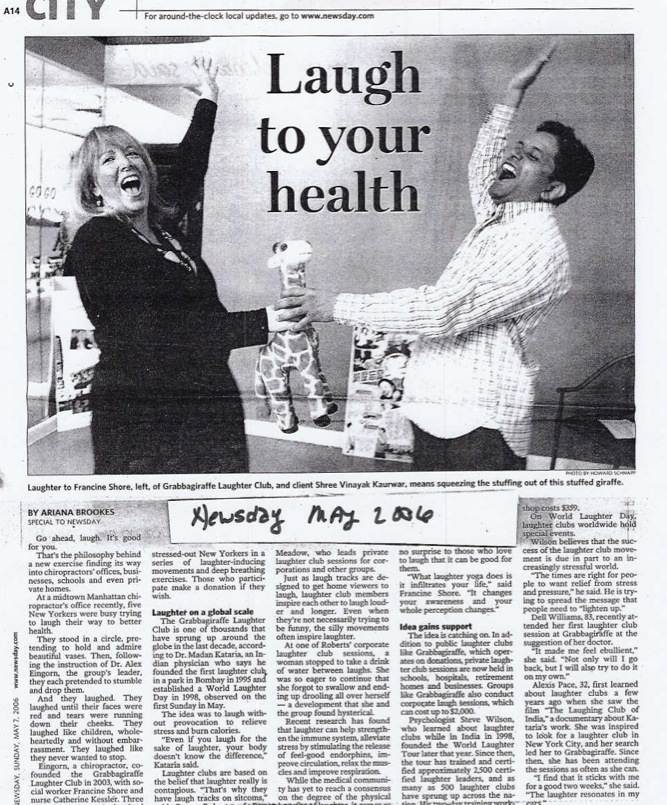 Newsday Laugh to Your Health Article
